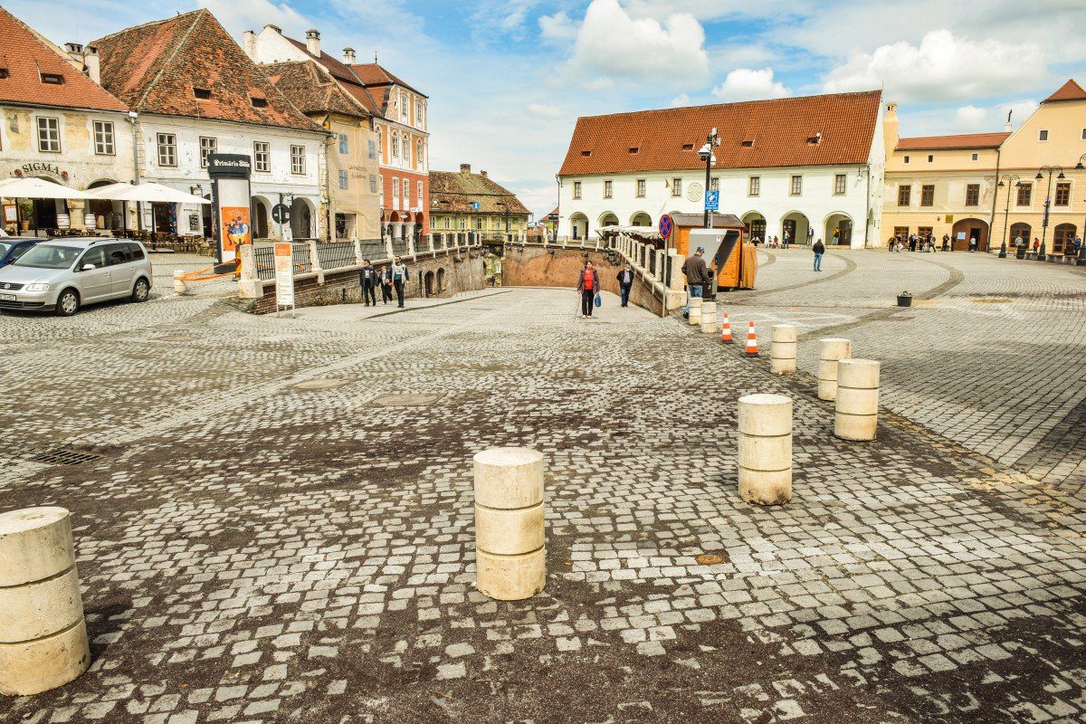 Butchers Guild Hall 1370 and the Bridge of Lies in Sibiu