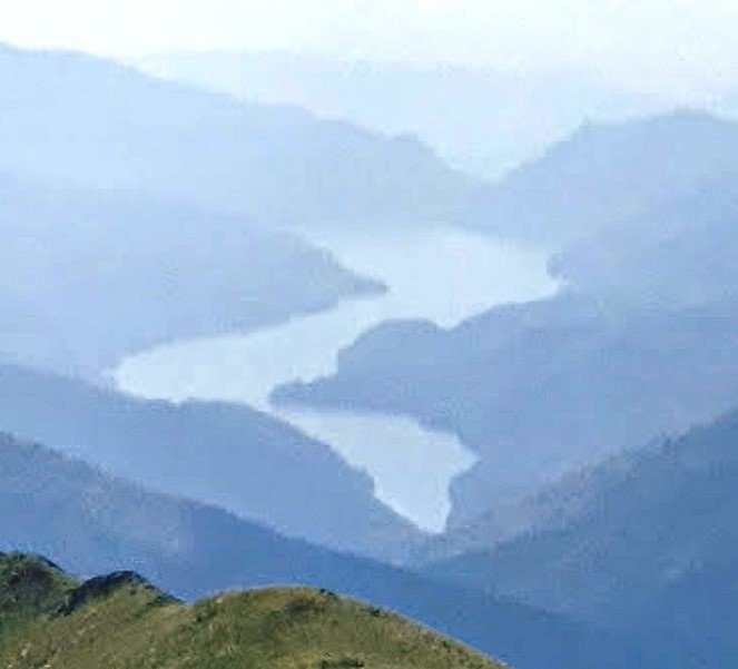 Vârful Negoiu 2025 Lacul Vidraru, așa cum se vede de pe Vârful Negoiu