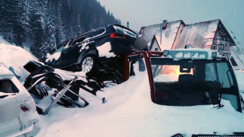 Starea Drumului - Transfăgărășan / DN7C 2025 Mașini suprinse de avalanșă la Cabana Capra în Februarie 2023
